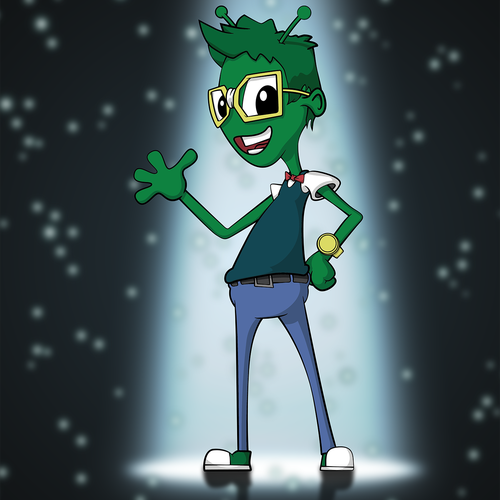 Alien design with the title 'Alien geek'