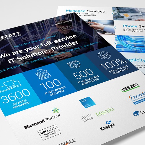 Slick design with the title 'Slick Flyer Design for DesertIT'