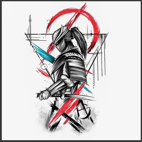 Ink drawing design with the title 'Tattoo illustration '