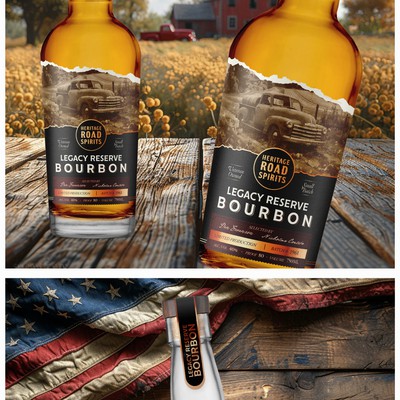 Patriotic label design for bourbon