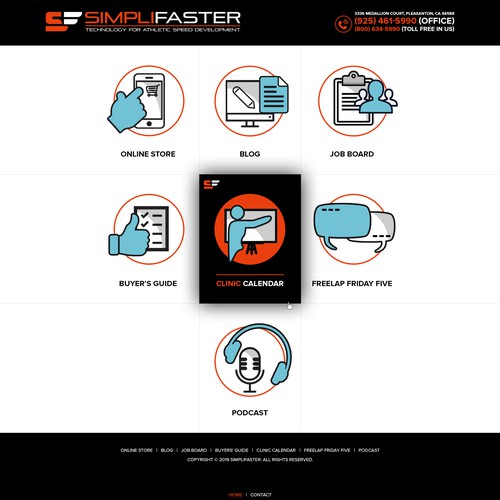 Clinic design with the title 'Landing Page for SimpliFaster'