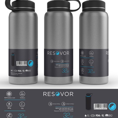 cool label design for water bottles