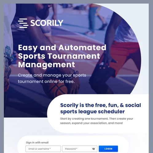 Basketball design with the title 'Scorily'