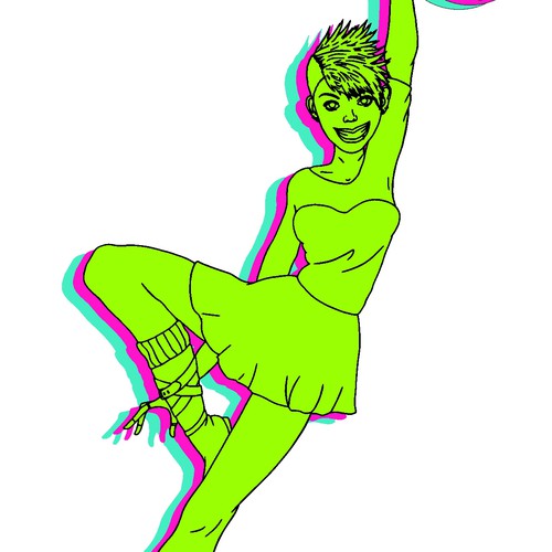 Girls' t-shirt with the title 'Character t-shirt Concept'