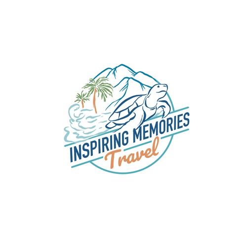 Turtle design with the title 'Travel agency logo'