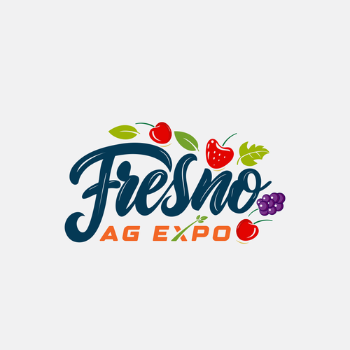 Grape logo with the title 'fresno AG expo '