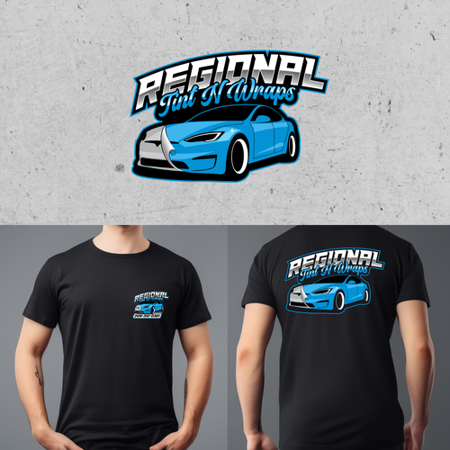 Car painting logo with the title 'Regional Tint N Wraps'