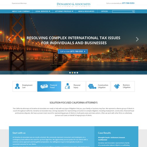 Attorney website with the title 'Profession Law Firm '