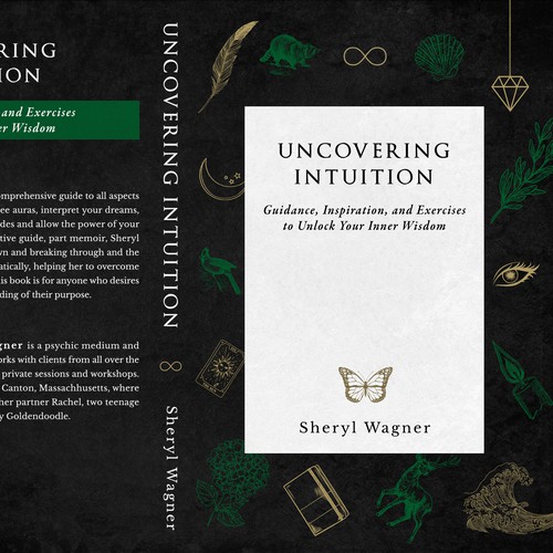 Inspirational book cover with the title 'Book cover for "Uncovering Intuition"'