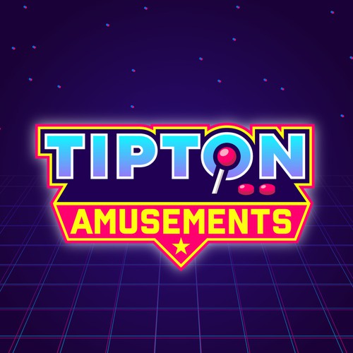 Retro design with the title 'Tipton Amusements'