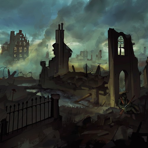 Background illustration with the title 'Card Game Illustration'