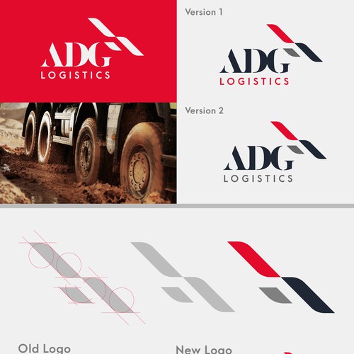 Transportation brand with the title 'logo concept for a logistics company.'