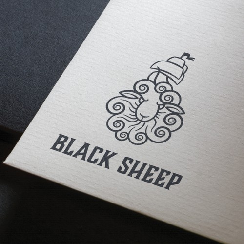 Wave logo with the title 'Black Sheep / logo'
