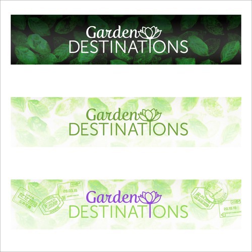 Versatile design with the title 'Banner and Masthead for Garden Travel website and magazine'