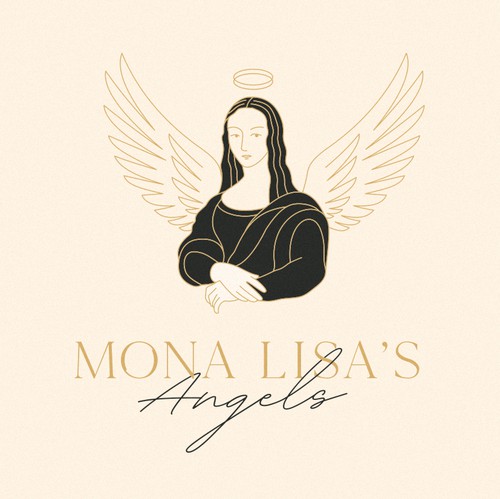 Angel logo with the title 'Mona Lisa's Angels'