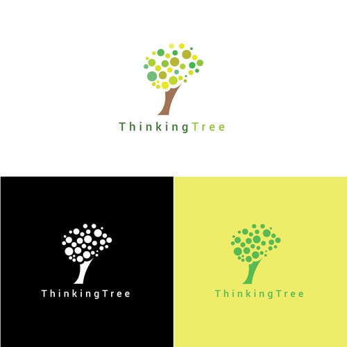 Thinking logo with the title 'Logo fot Thinking tree'