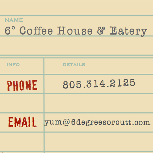 Library design with the title 'Create vintage business cards for coffee shop'