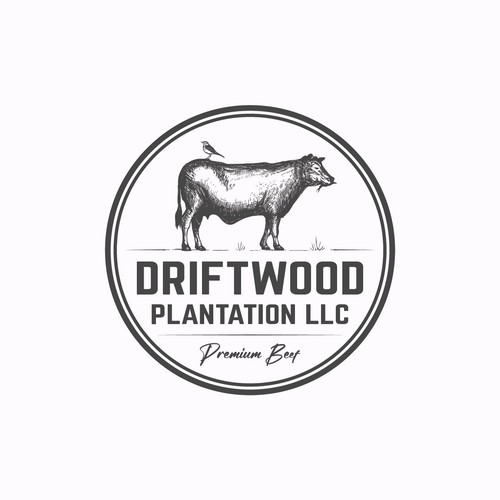 Cow logo with the title 'Premium Beef'