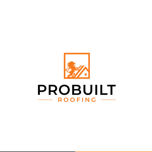 Building design with the title 'ProBuilt Roofing'