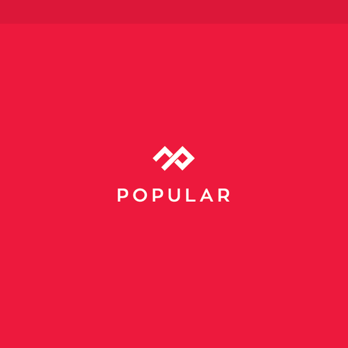 Font design with the title 'Logo for popular media'