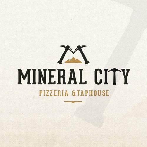Logo with the title 'MIneral City - Pizzeria & Taphouse'