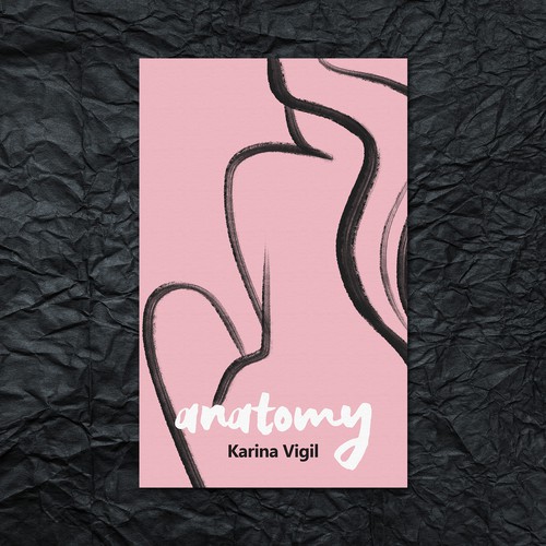 Feminine book cover with the title 'Poetry volume cover'