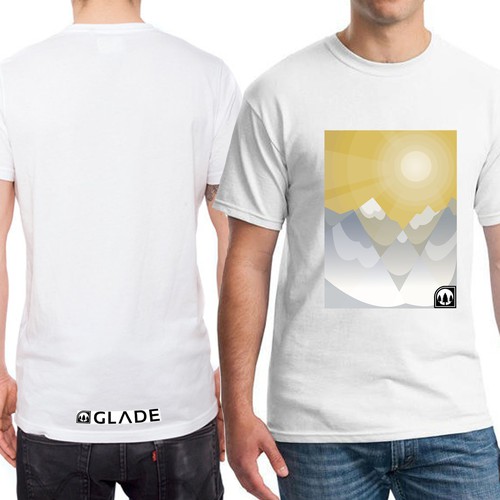 Snowboard t-shirt with the title 'T-shirt Design for GLADE'
