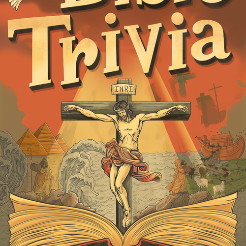 Bible design with the title 'Bible Trivia'