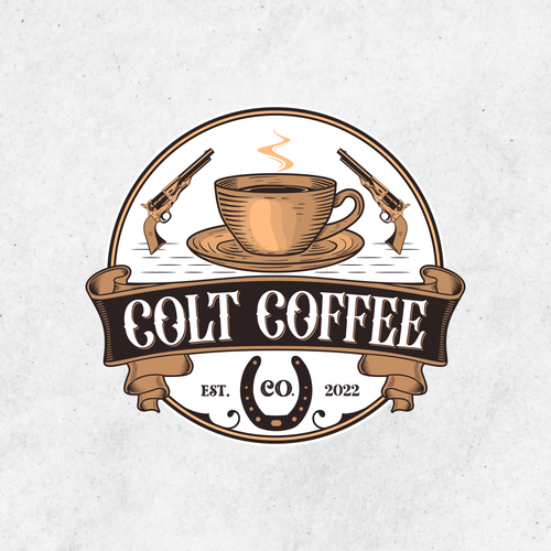 Horseshoe logo with the title 'Logo design contest entry'