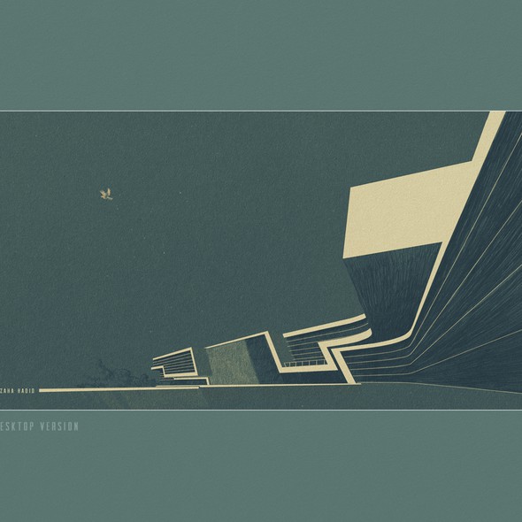 Clean illustration with the title 'minimalism-99designs community contest'