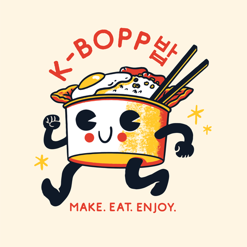 Korea logo with the title 'Korean Rice Cup Logo'