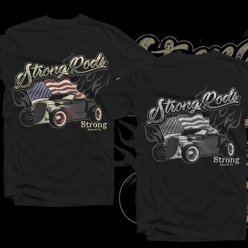 Car t-shirt with the title 'hot rod tshirt'