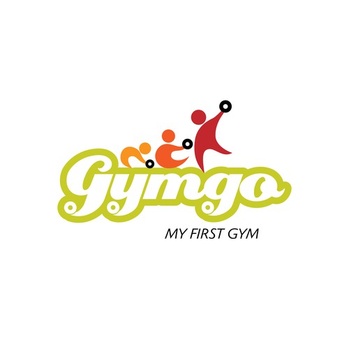 Gymnastics logo with the title 'Logo for a kids fitness center'