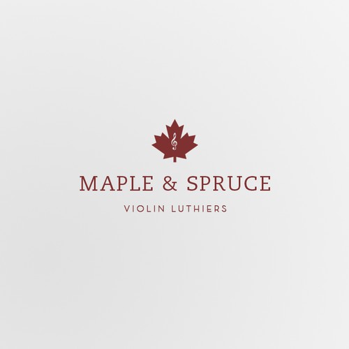 Maple design with the title 'Violin luthier company logo'