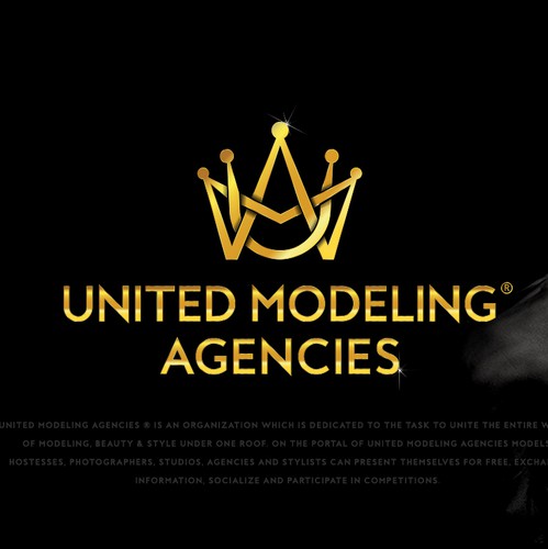 Model design with the title 'Logo design for Modeling Agency UMA'