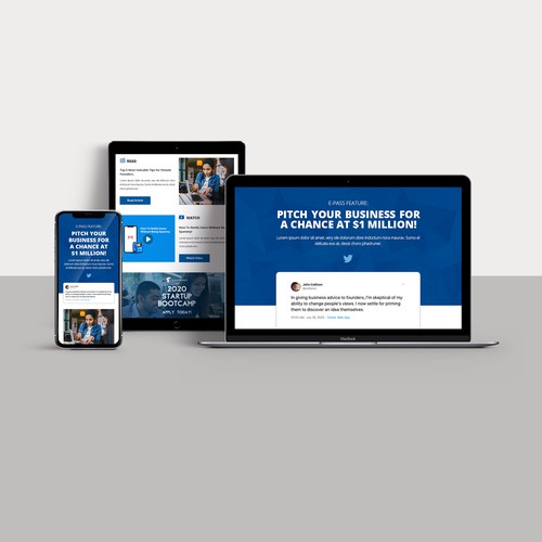 Mailchimp design with the title 'Email Newsletter Template'