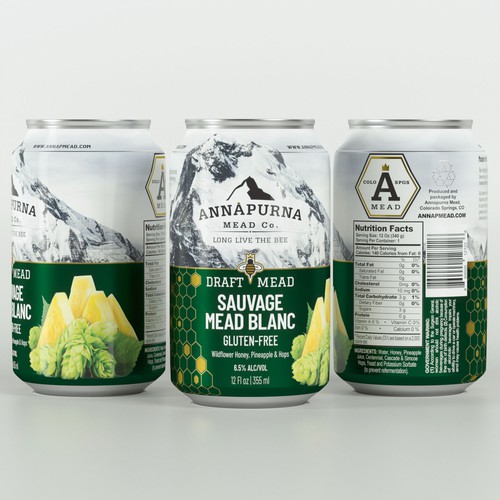 Can packaging with the title 'Annapurna Sauvage Mead Blanc'