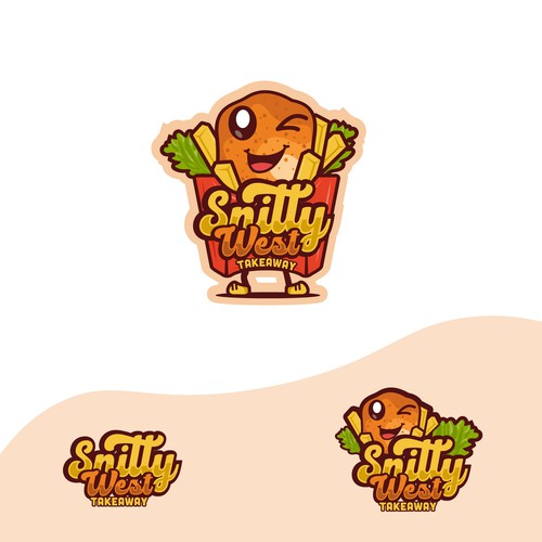 Potato logo with the title 'Fun takeaway logo'