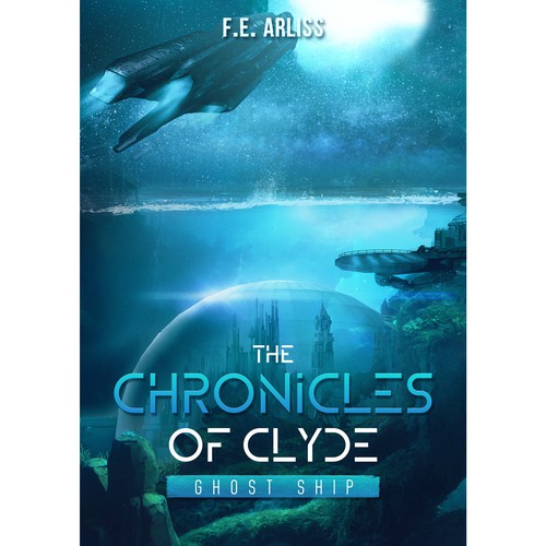 Space book cover with the title 'Sci fi book cover'