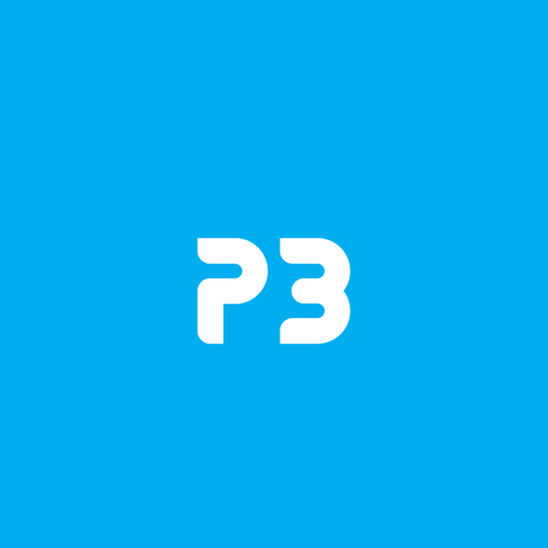 P logo with the title 'Incredible smart and neat P3 logo. '