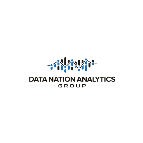 Data brand with the title 'Data Nation Analytics Group logo'