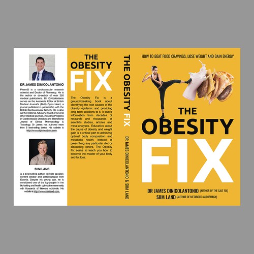 Fitness book cover with the title 'The Obesity Fix'