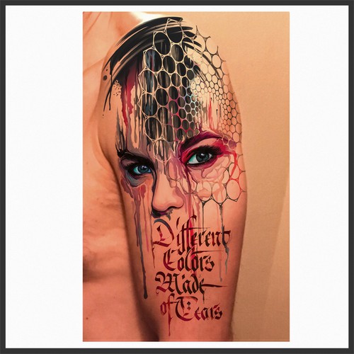 Geometric design with the title 'Tattoo design'