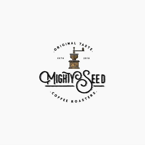 Roaster logo with the title 'Mighty Seed'