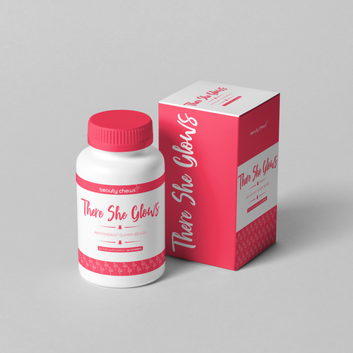 Pink label with the title 'Beauty supplement '