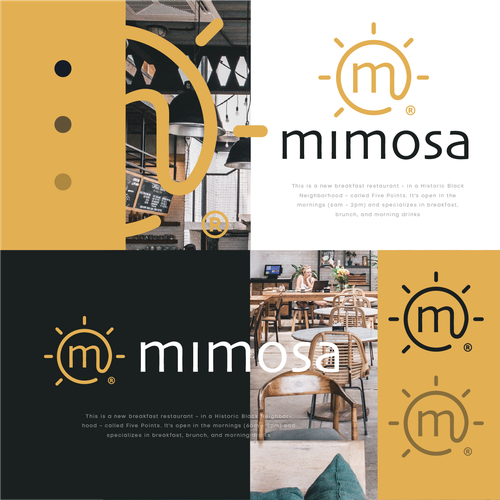 Sunshine design with the title 'mimosa'