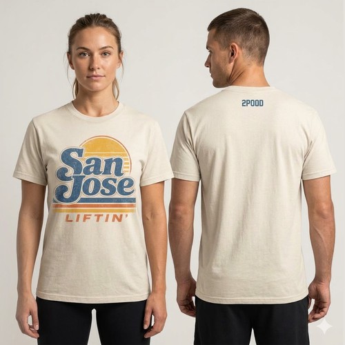 California t-shirt with the title 'San Jose Liftin'