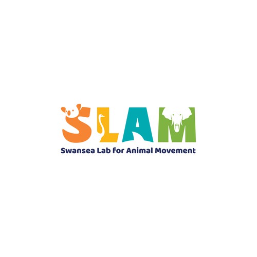 Full color logo with the title 'SLAM (Swansea Lab for Animal Movement)'