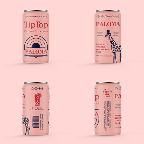Cocktail packaging with the title 'Cocktail can design'