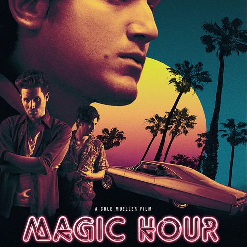 Movie design with the title '1990's Venice Beach inspired film poster'